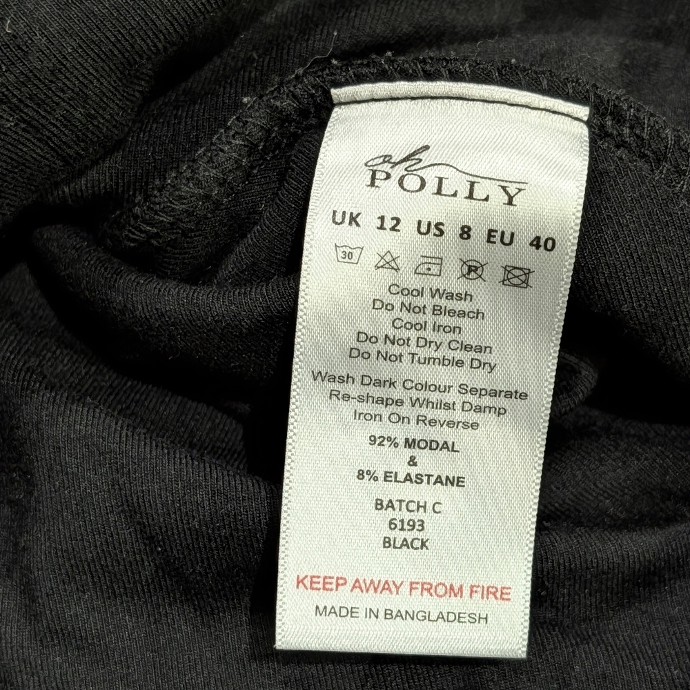 Oh Polly Jolie Sweetheart Split Mini Dress - Black, Size US 8 LBD - Picture 7 of 12